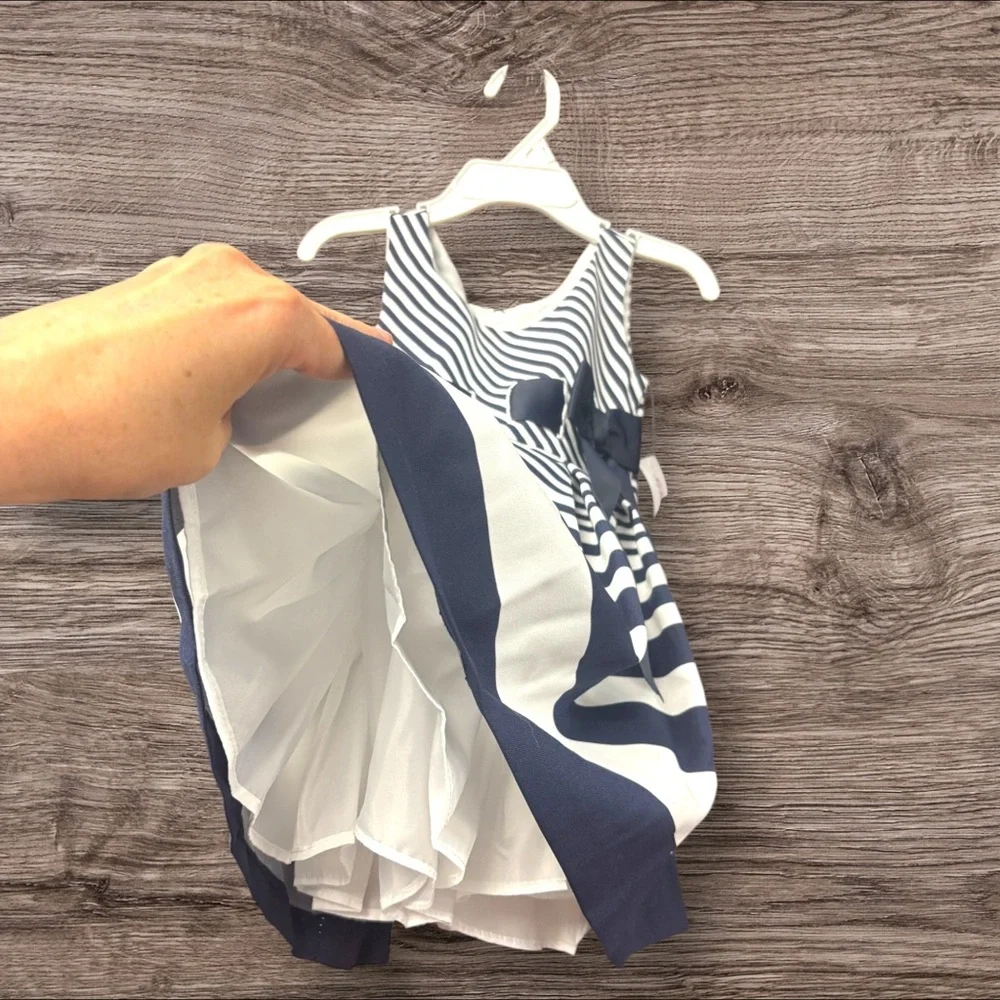 NWT Bonnie Jean 2T Pleated Sundress Sleeveless Halter. 15% off w 2+ bundle. - Picture 2 of 9